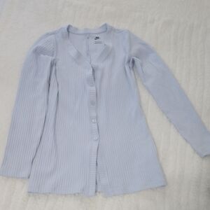 Nike Sky Blue Ribbed Cardigan